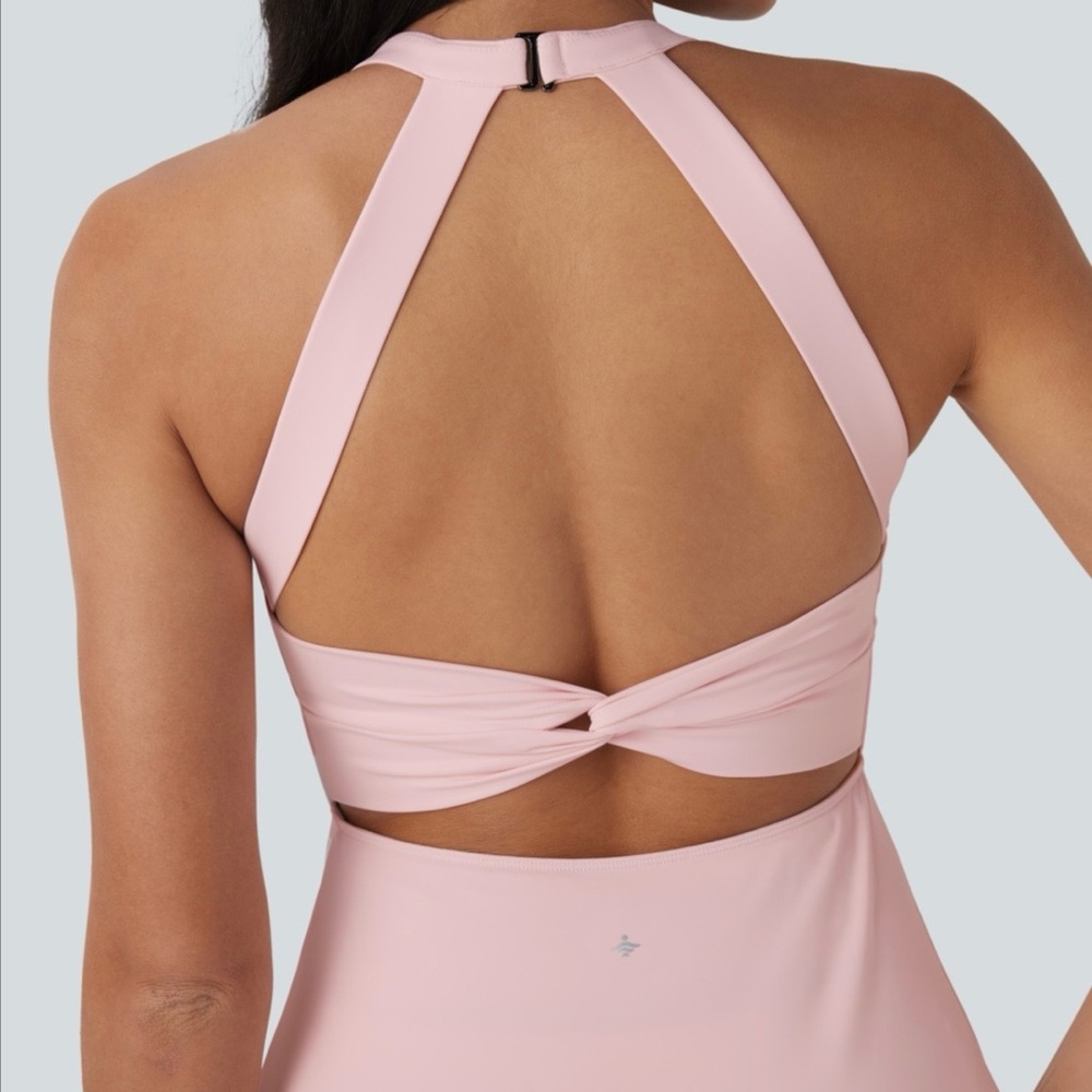 Halara SoftlyZero Backless Twisted Cool Touch Active Dress-Easy Peezy - Picture 4 of 11